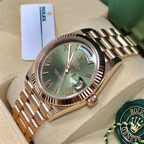 rolex presidential green dial for sale|rolex olive green dial.